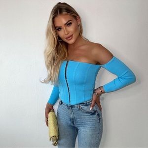 Zara corset knit top